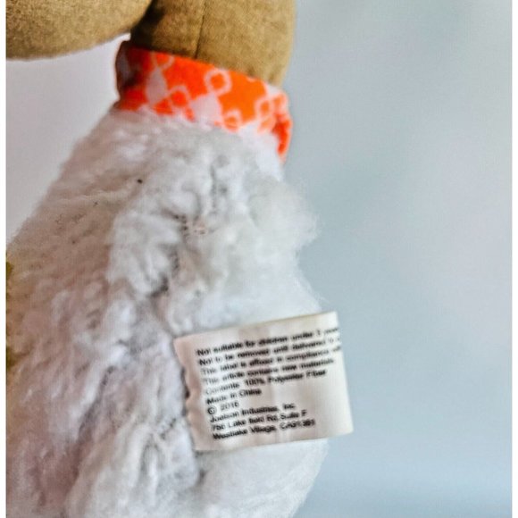 Long Legs Standing Sheep Plush Fluffy white coat flower Joelson Industries 2016 - Picture 10 of 12